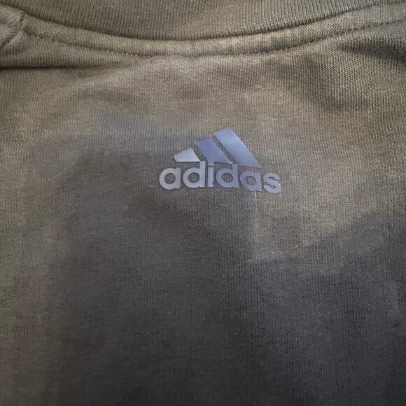 Adidas Sweatshirt Women's SM Navy Embroidered Logo Pullover Crewneck Heavy - Picture 4 of 5